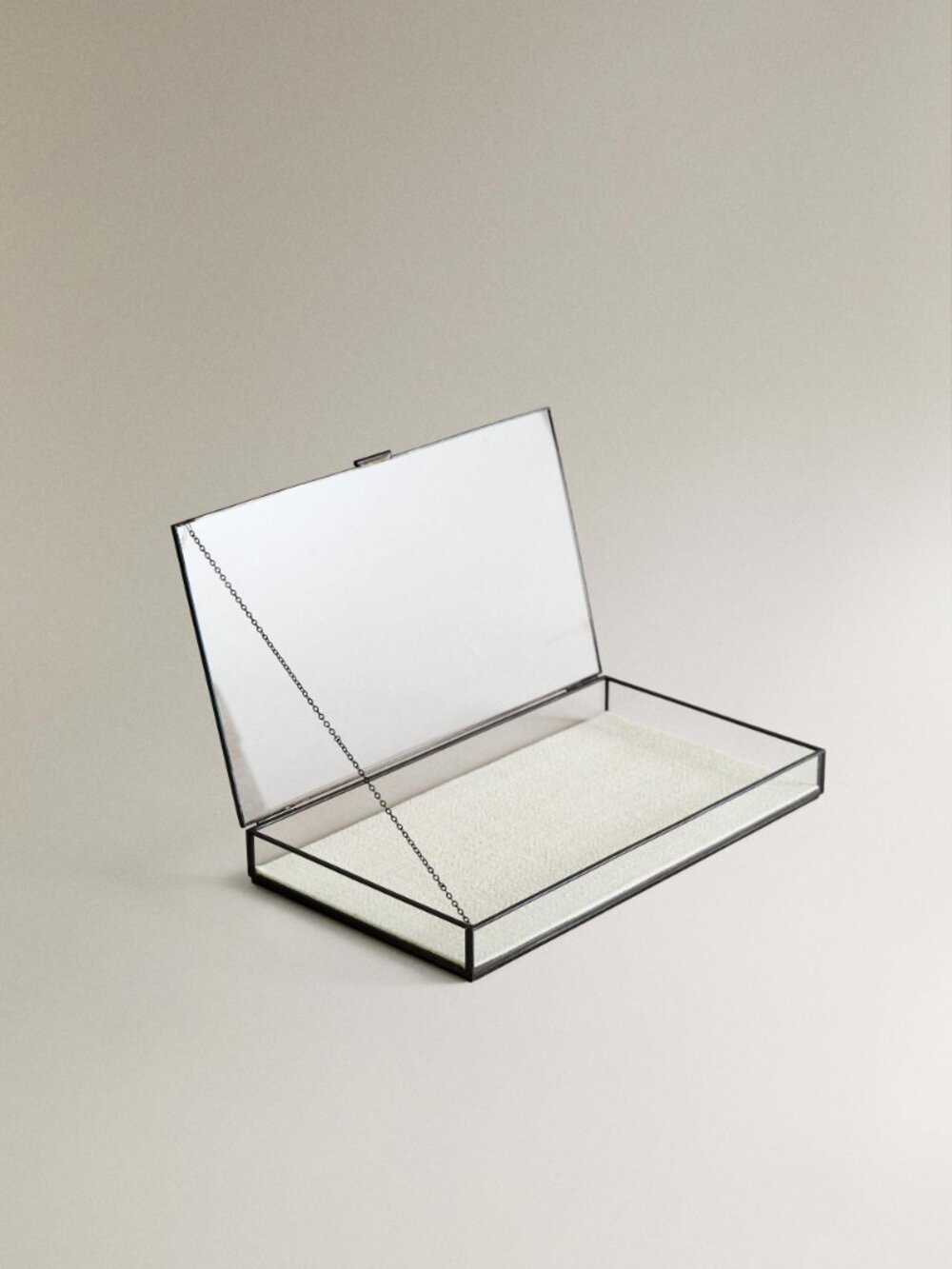 Zara Jewelry Box with Black Metal Border